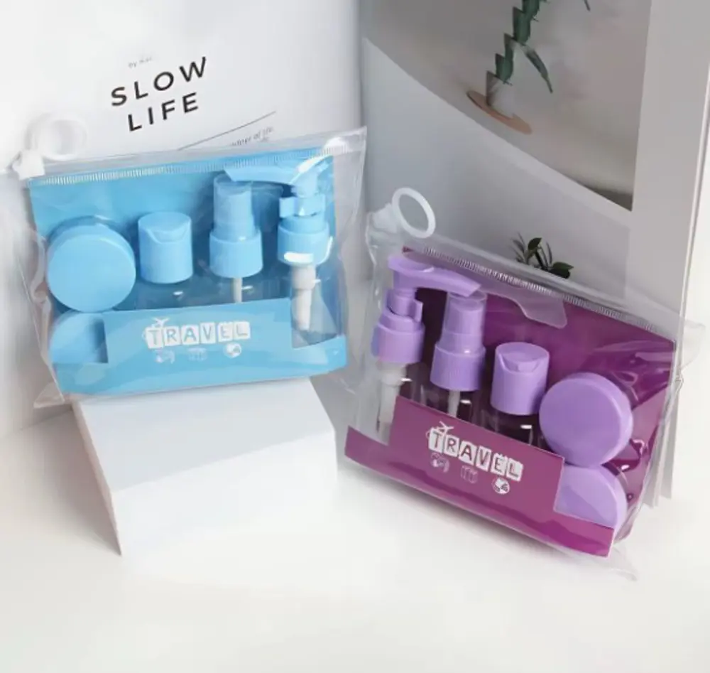 6 Parça Renkli Kapaklı Seyahat İçin Boş Şişe Seti