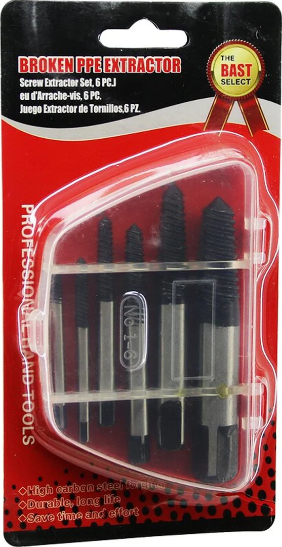 6 Pcs Hasarlı Vida Çıkarıcı Set - Sola Dönen Klavuz Uç 5224
