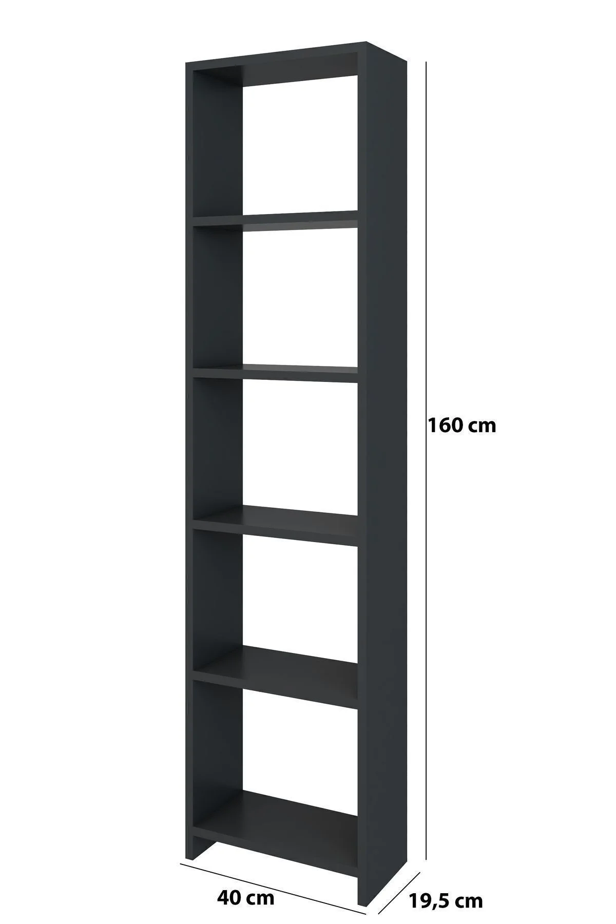 6 Raflı 40 Cm Dekoratif Kitaplık Beyaz Kitaplık Ofis Kitaplığı Do