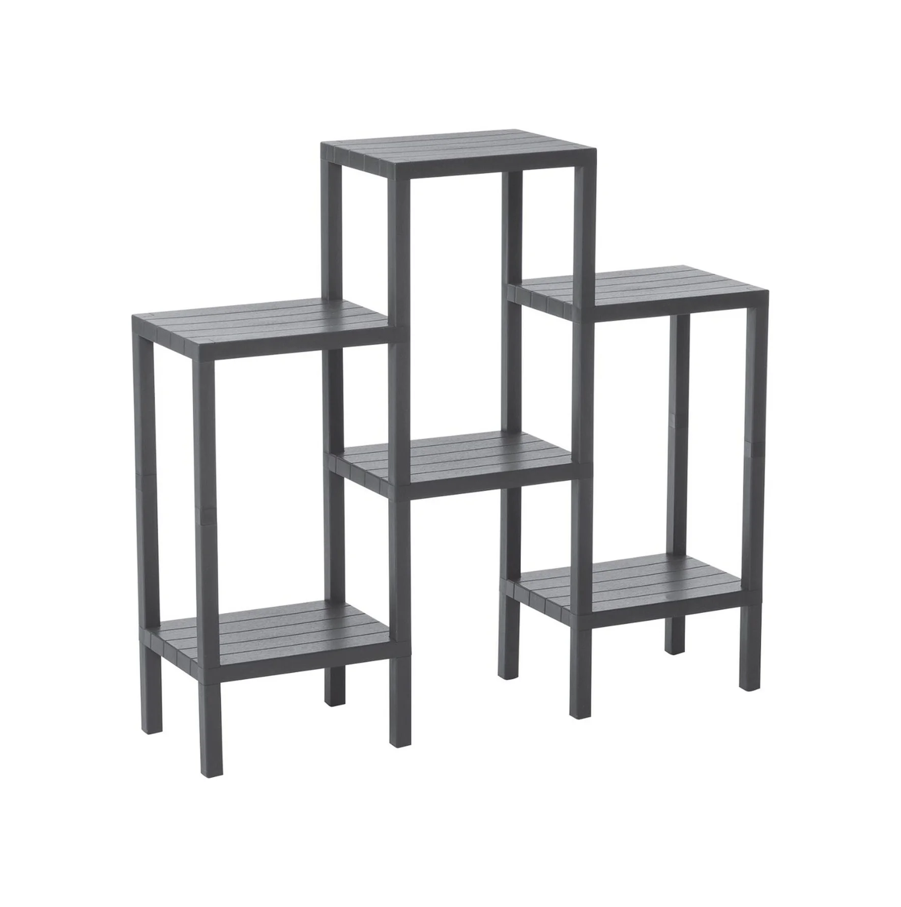 6 Raflı - Gri Modüler Ünite Plastik 108x100x29 Cm 5224 Diğer