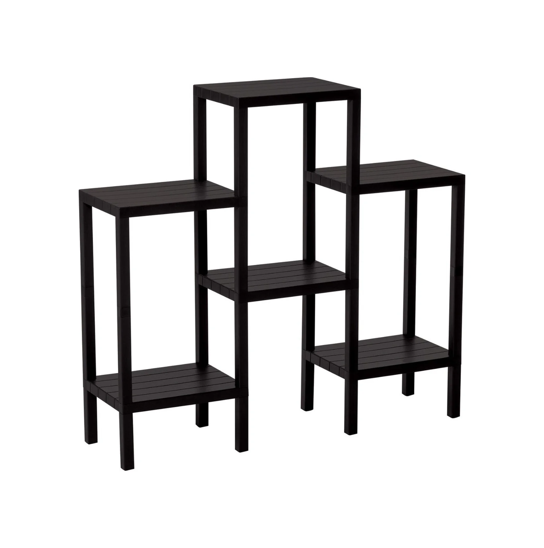 6 Raflı - Siyah Modüler Ünite Plastik 108x100x29 Cm 5224 Diğer