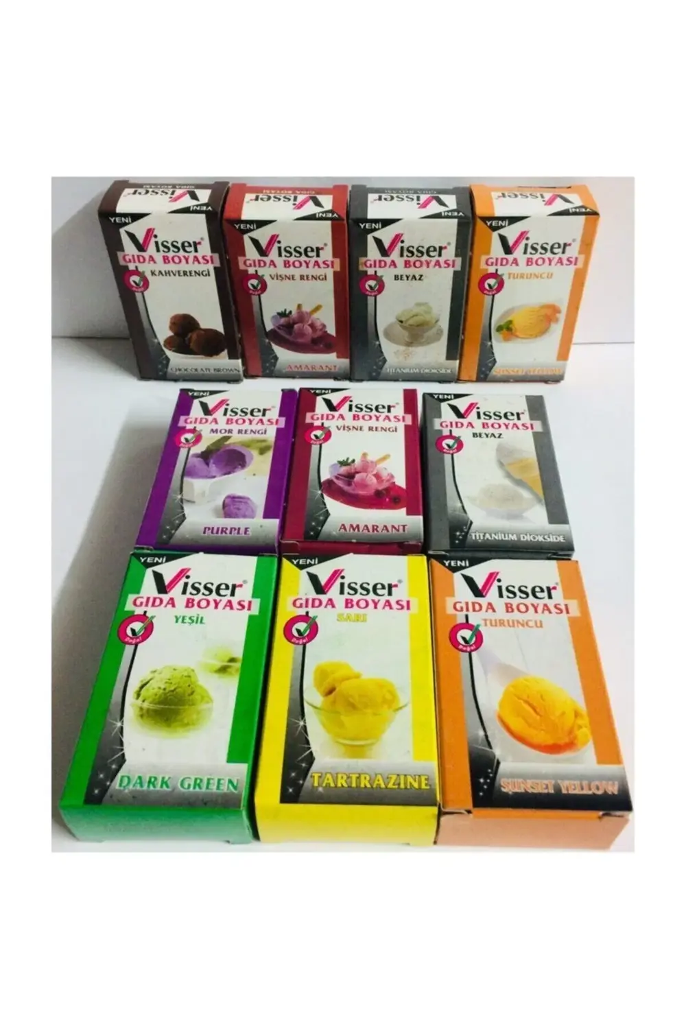 6 Renk Toz Gıda Boyası Net 9 Gr. G.b