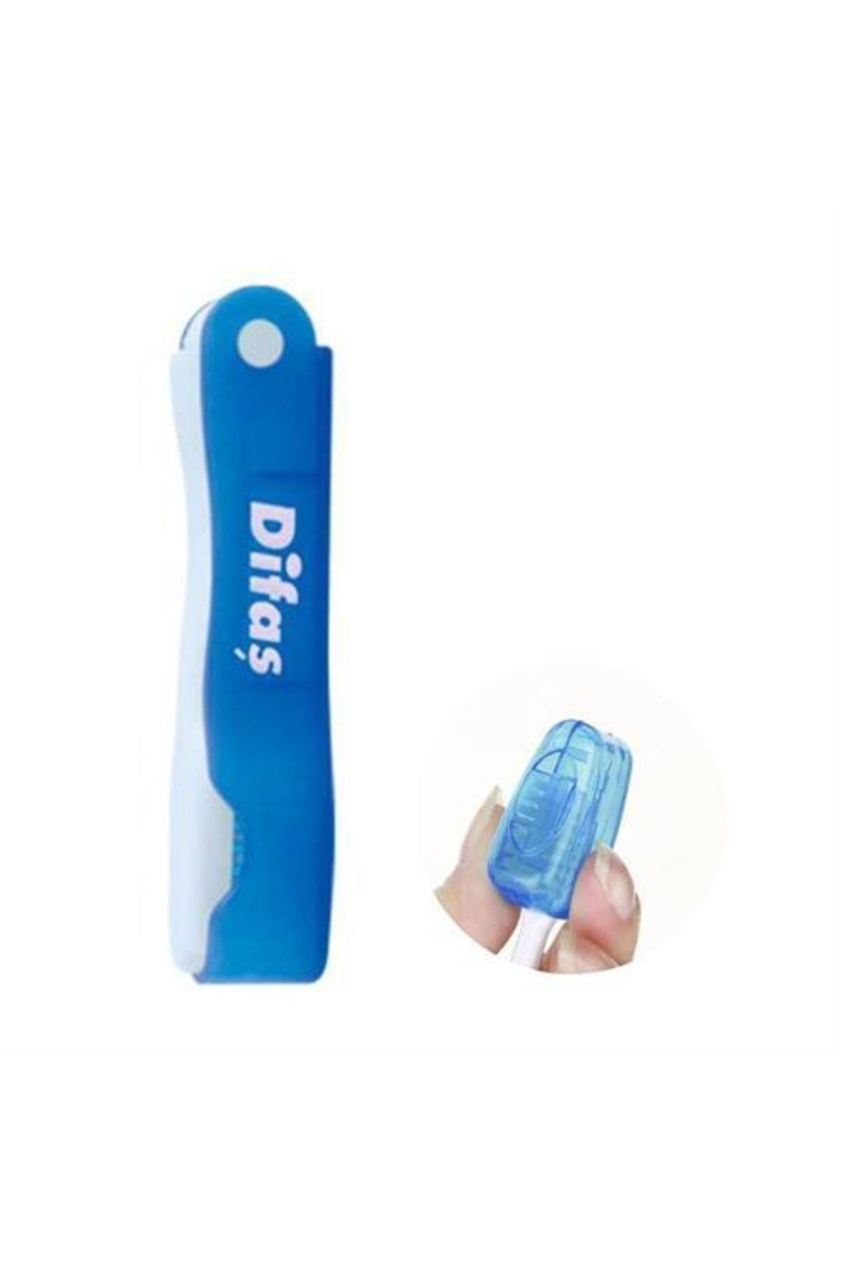 Difaş 6 Set Mavi Katlanir Mini Diş Firçasi Koruyucu Set