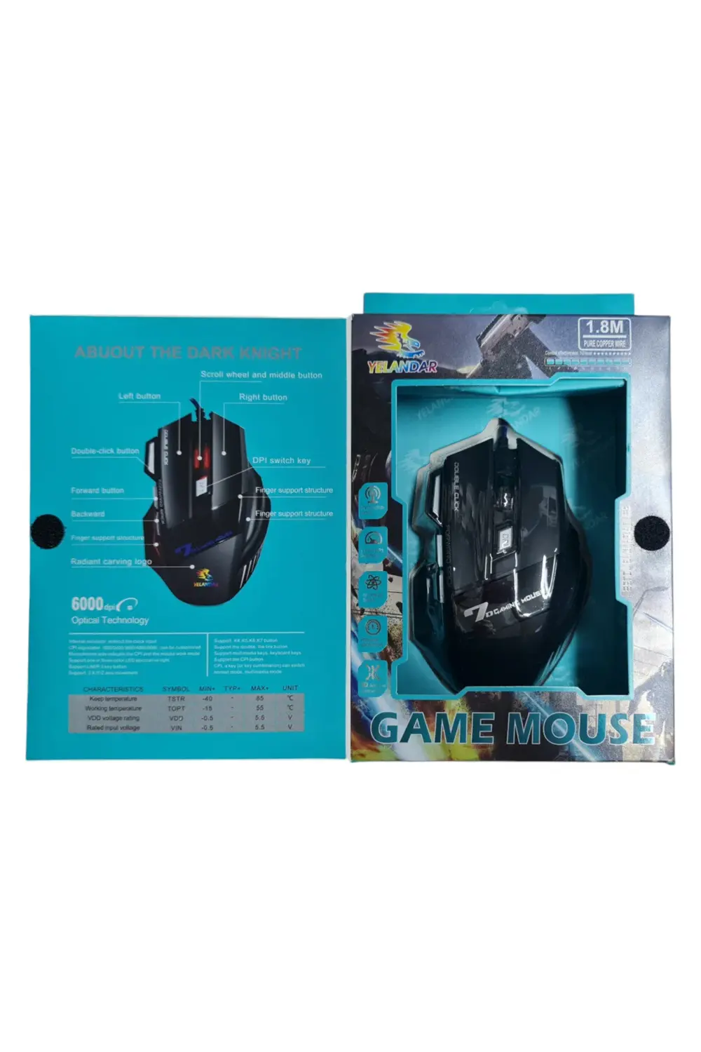 Gigi Panda 6 Tuşlu Oyuncu Bilgisayar Faresi (X7) 1,80 M Kablo Uzunluğu - Kab Gigi Panda 6 Tuşlu Oyuncu Bilgisayar Faresi (X7) 1,80 M Kablo Uzunluğu - Kab