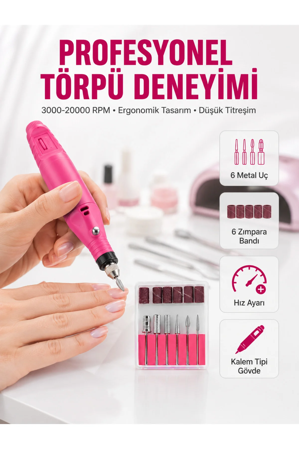 6 Uçlu Elektrikli Manikür Pedikür Seti Yeni Nesil 6 Uçlu Elektrikli Manikür Pedikür Seti Yeni Nesil