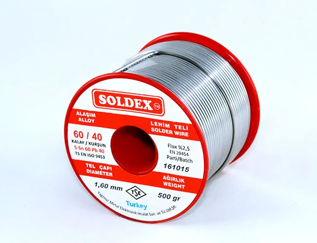 60-40 Lehim Teli 500 Gr 0.75 Mm - Sn:60 / Pb:40