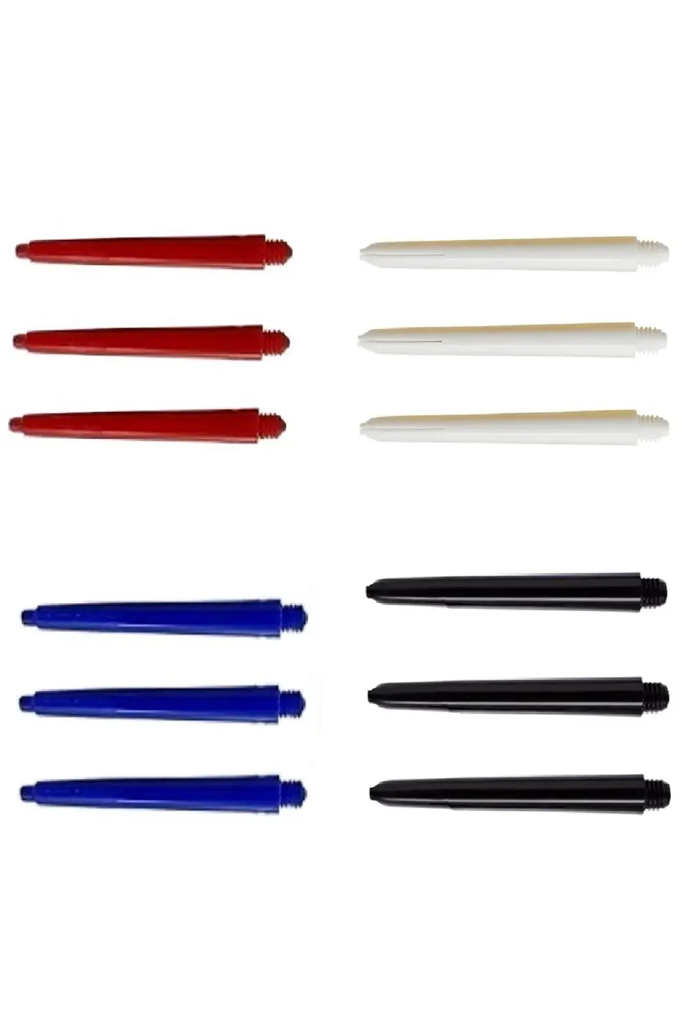 60 Adet (20 Set) 35 Mm Kısa Dart Şaft. Karışık Renk. Beyaz, Kırmı