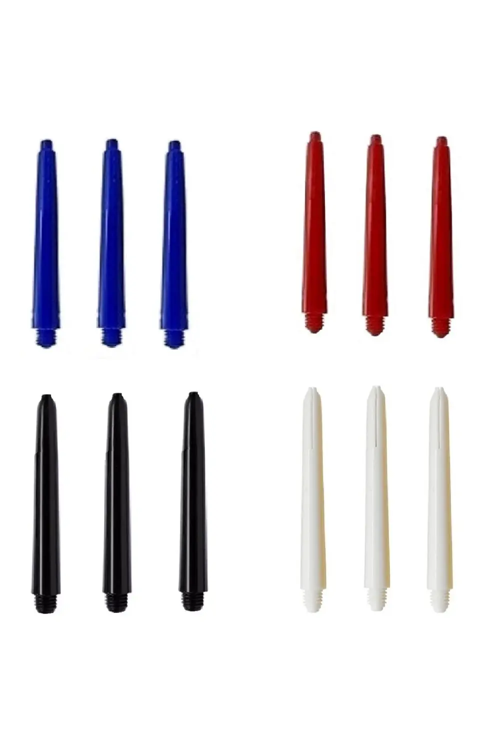 60 Adet (20 Set) 41 Mm Midi Dart Şaft. Karışık Renk. Beyaz, Kırmı