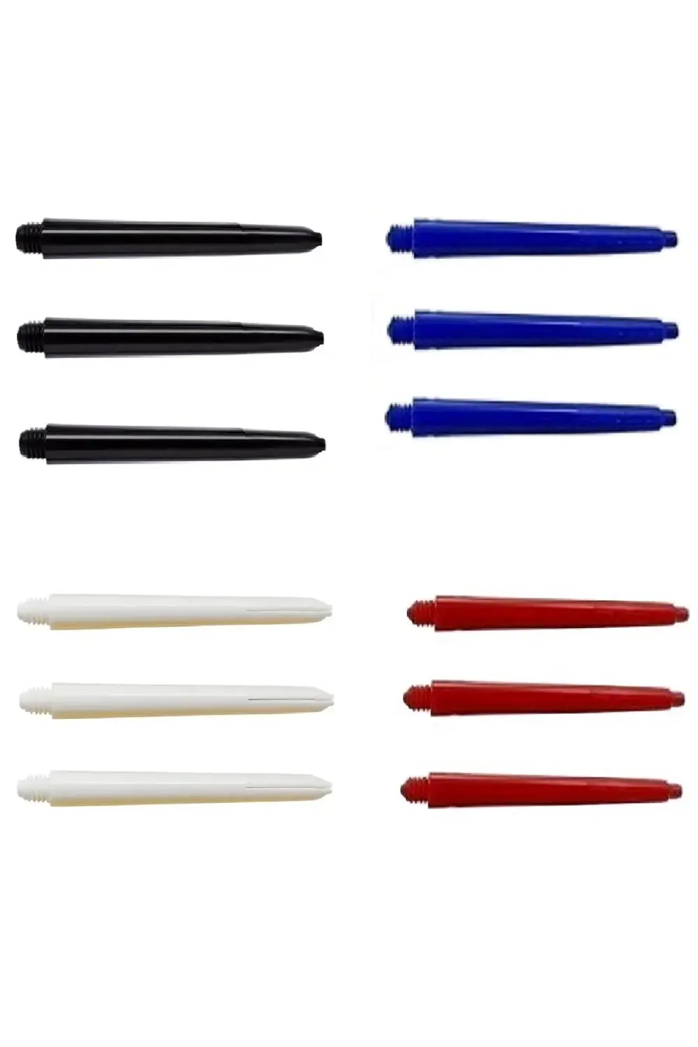 60 Adet (20 Set) 48 Mm Orta-medium Dart Şaft. Karışık Renk. Beyaz