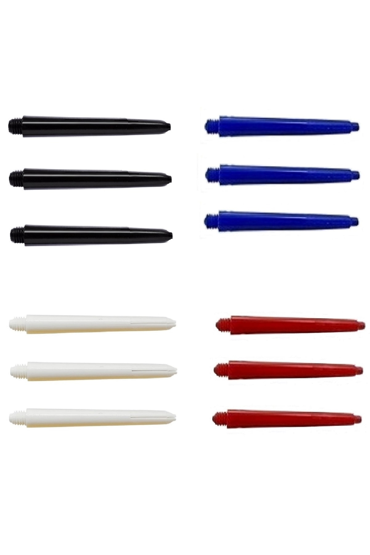 60 Adet (20 Set) 48 Mm Orta-medium Dart Şaft. Karışık Renk. Beyaz