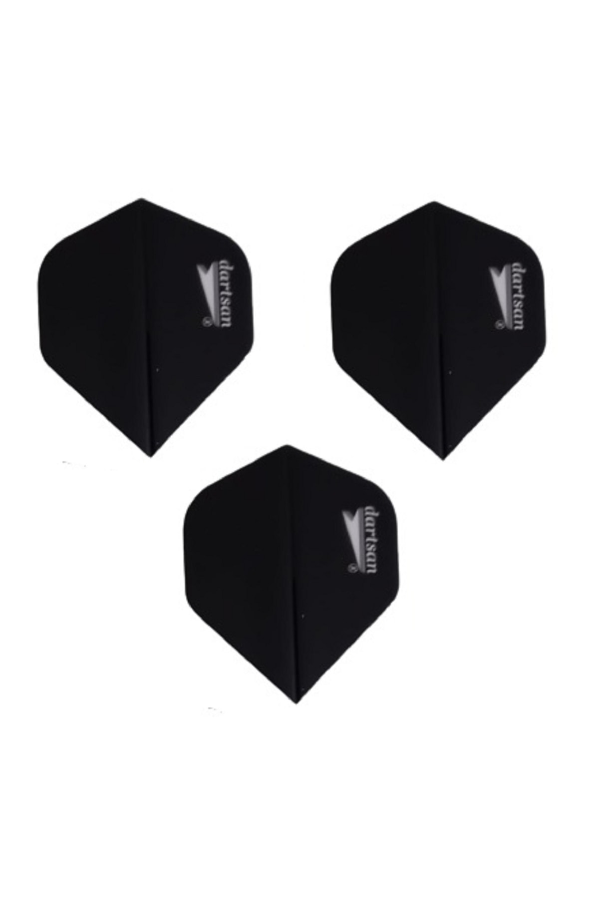 Dartsan 60 Adet (20 Set) Dart Flight-Flayt. Siyah. 100 Micron Pet
