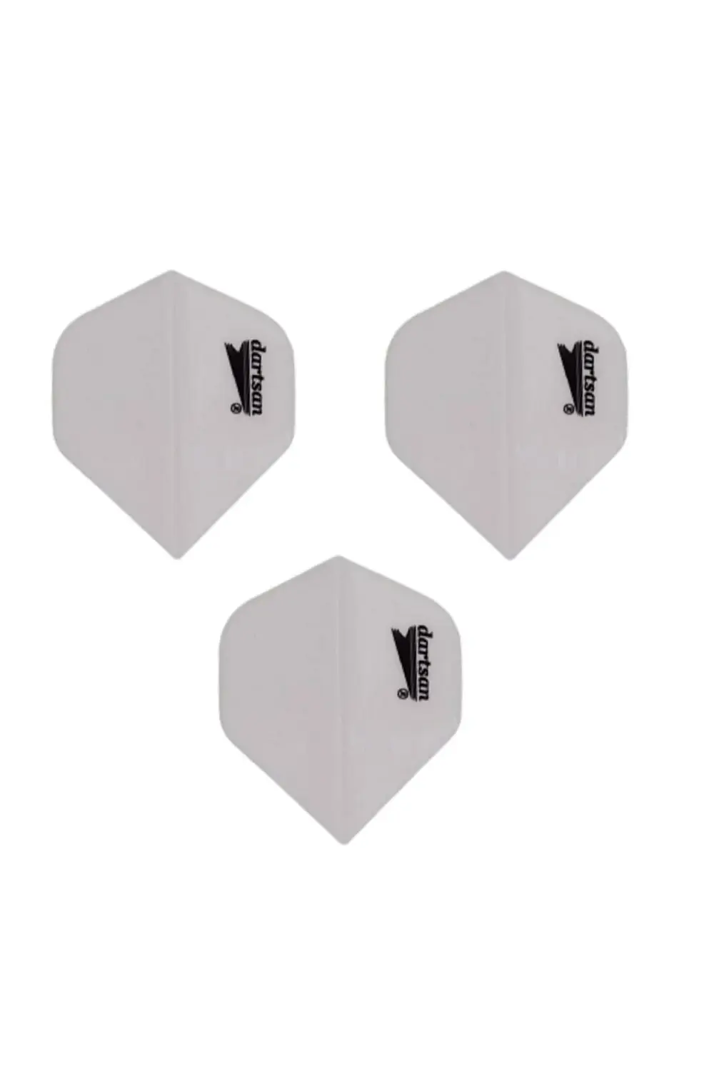 60 Adet (20 Set) Dart Flight-flayt. Beyaz. 100 Micron Pet