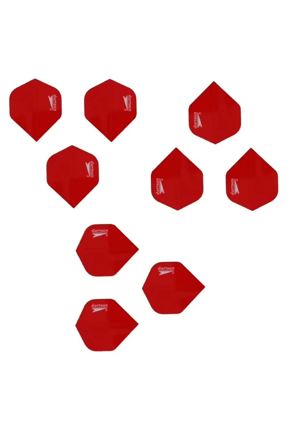 60 Adet (20 Set) Dart Flight-flayt. Kırmızı. 100 Micron Pet