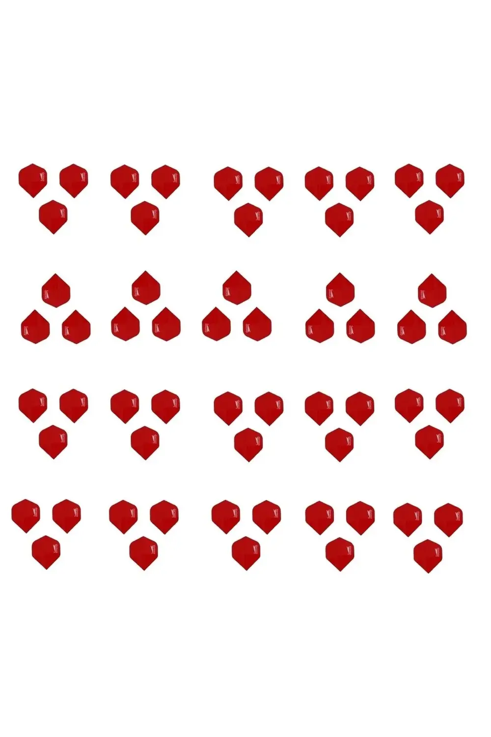 60 Adet (20 Set) Dart Flight-flayt. Kırmızı. 100 Micron Pet