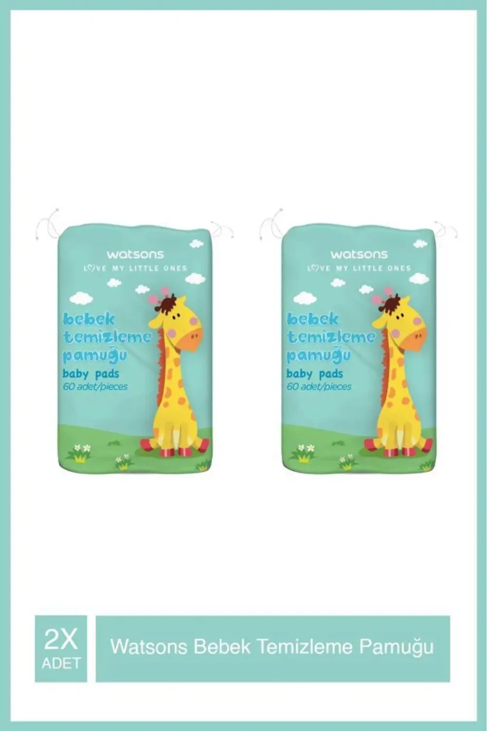 60 Adet Bebek Temizleme Pamuğu X2 Adet