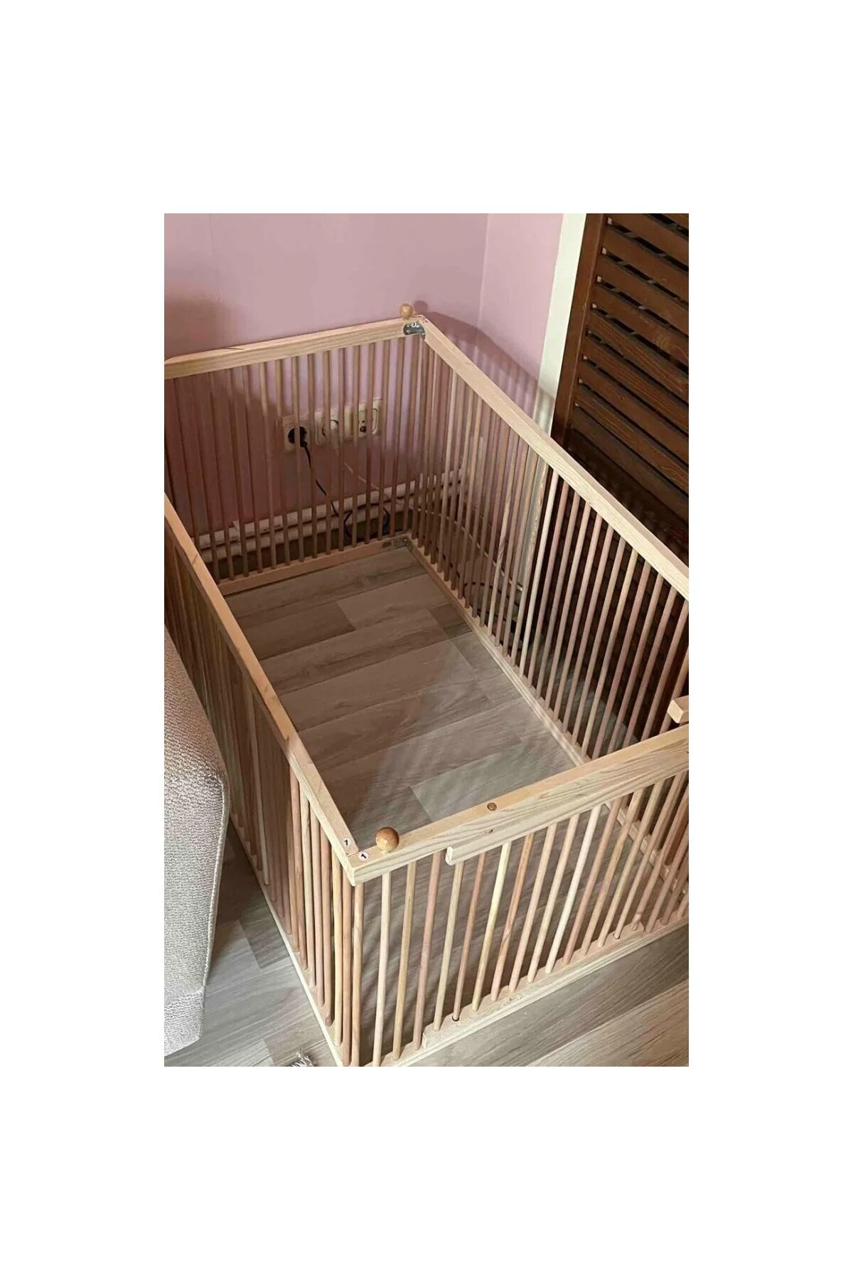60 cm x 1 metre ahşap köpek çiti sık aralık