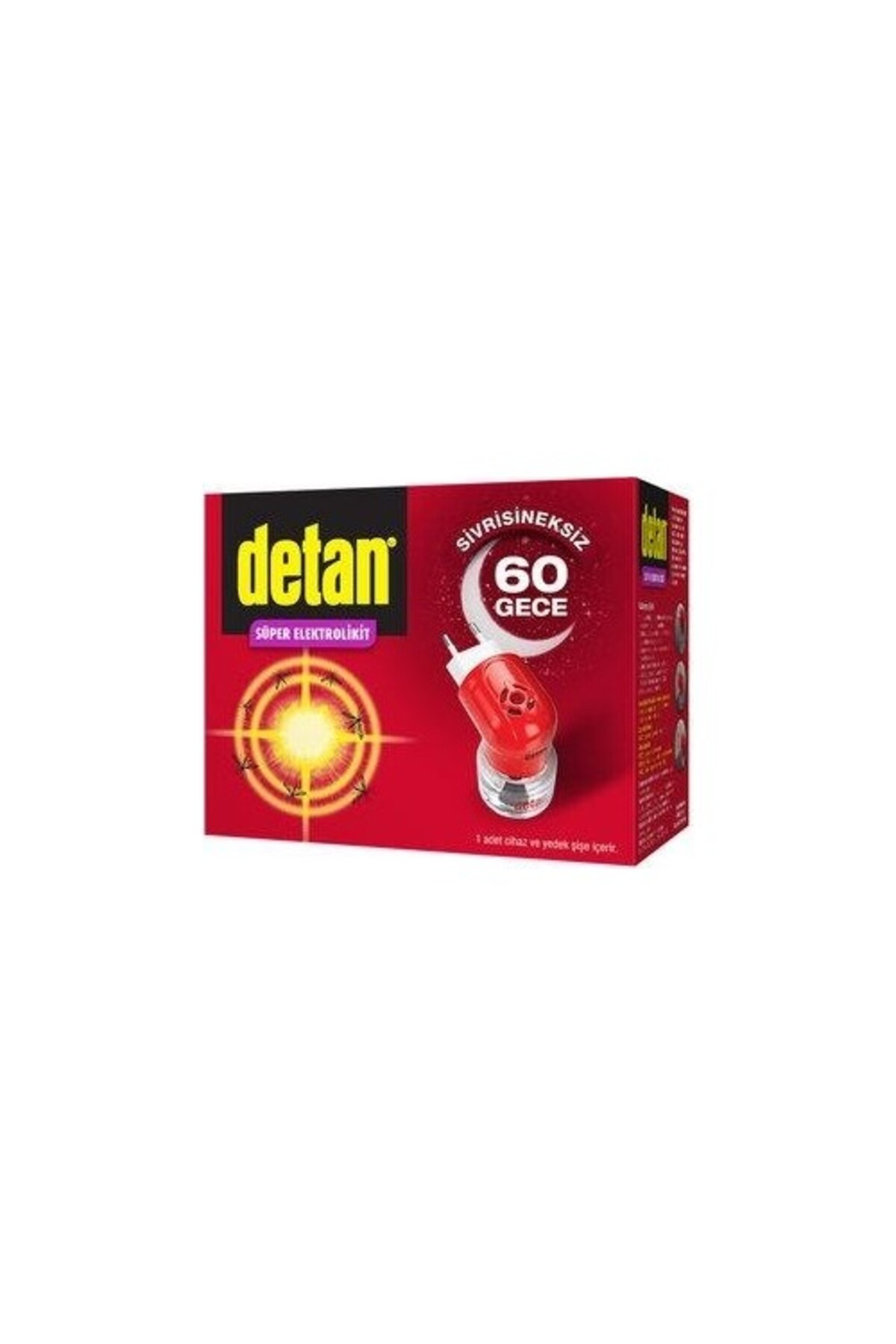 60 Gece Elektrolikit Sivrisinek Kovucu Cihaz + Yedek