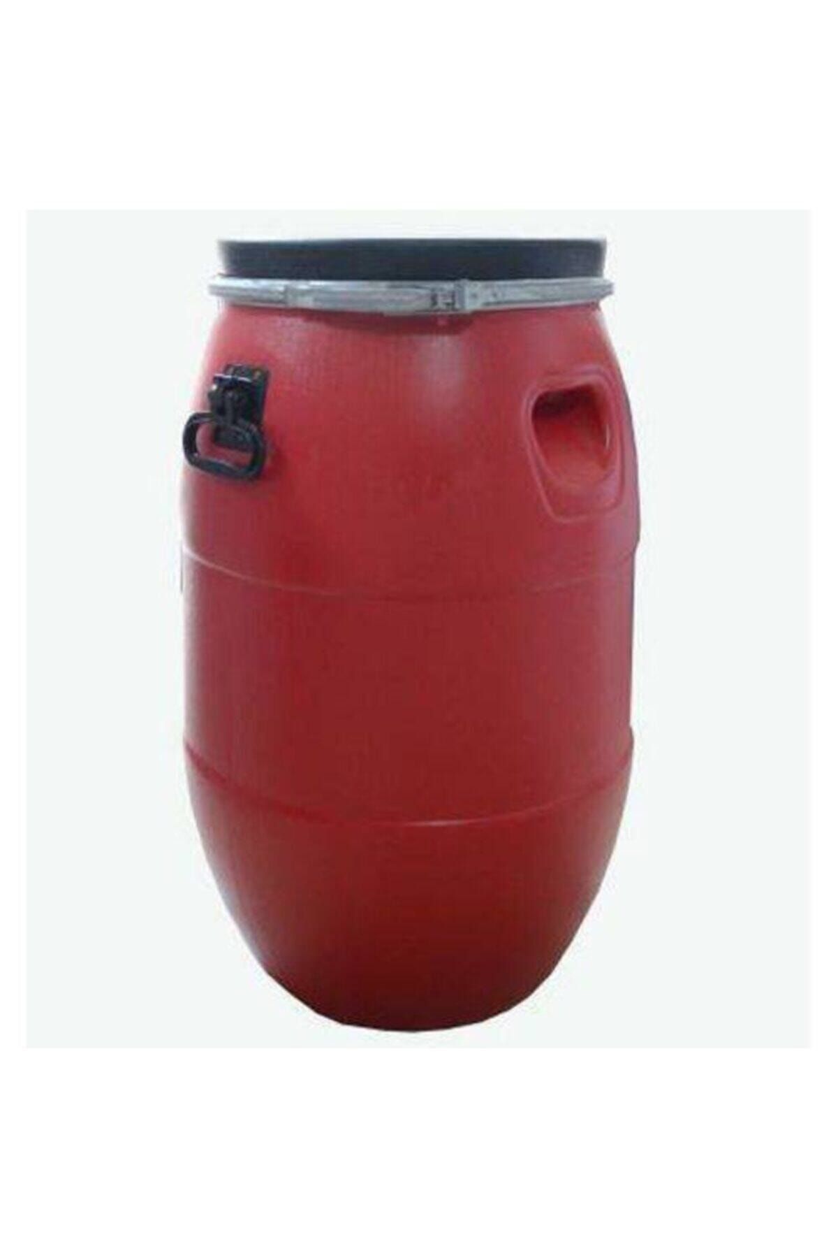 Alev Ticaret 60 Litre Demir Çemberli -Kuplu Kalin Plastik Varil-Fiçi