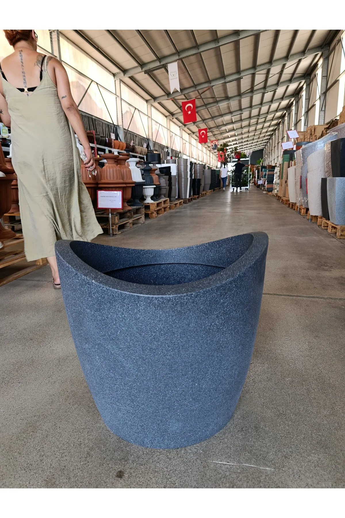 60 Litre Fiberglas Gondol Saksı - Görsel 2
