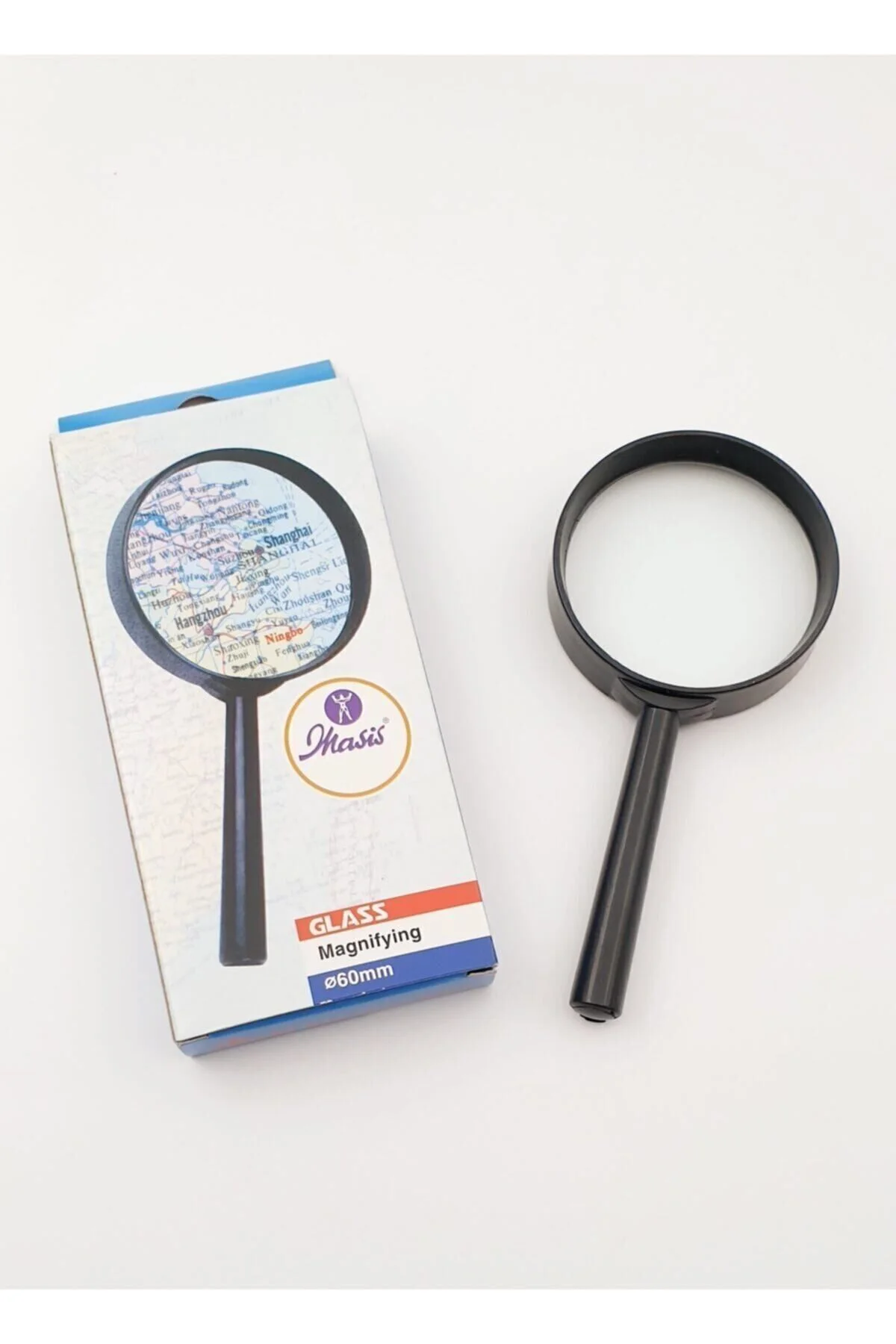 60 Mm Çapında Büyüteç Cam Mercekli Plastik Çerçeveli