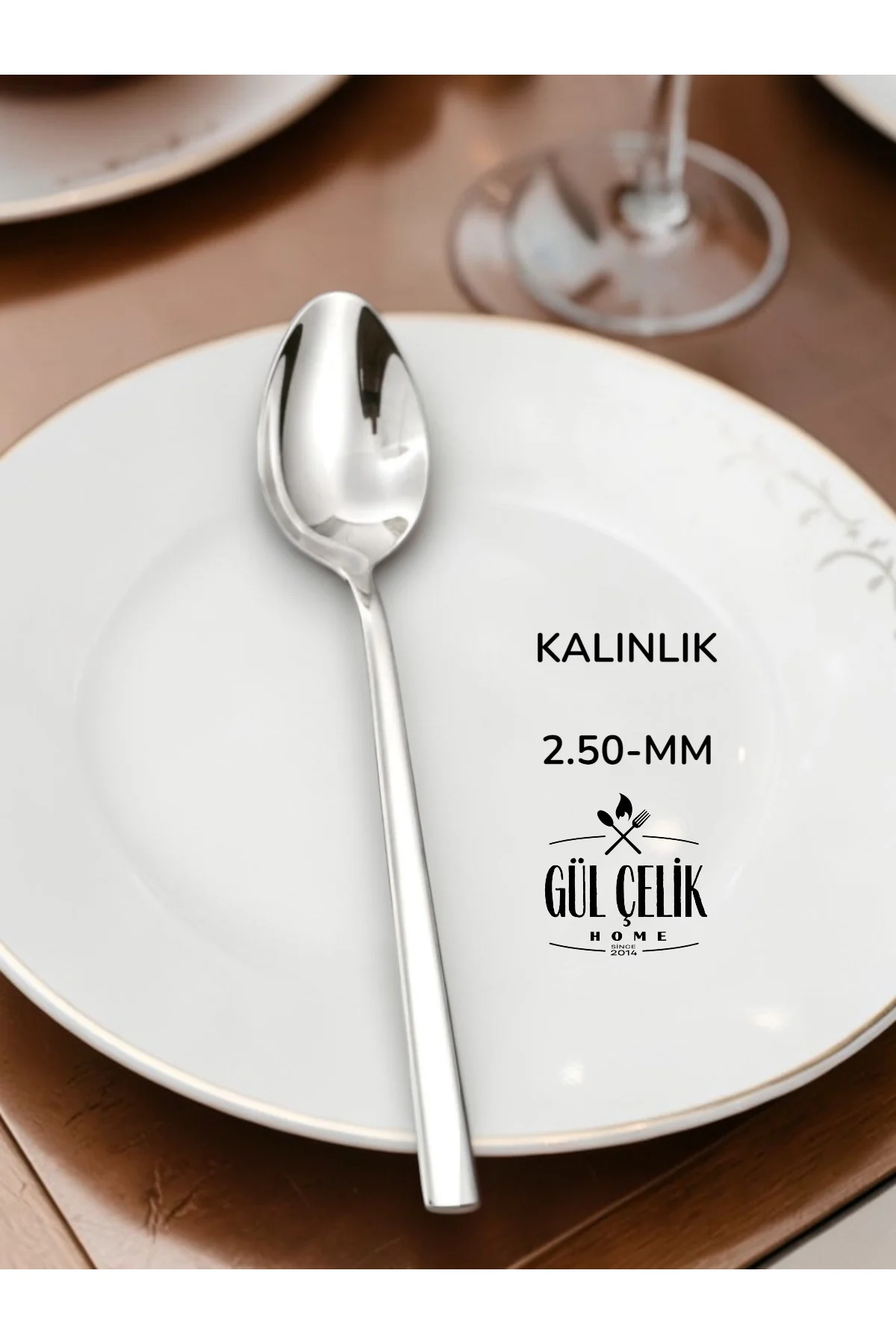 60 Parça 12 Kişilik Düz Sade Model Çatal Kaşık Seti 304 Çelik 18/