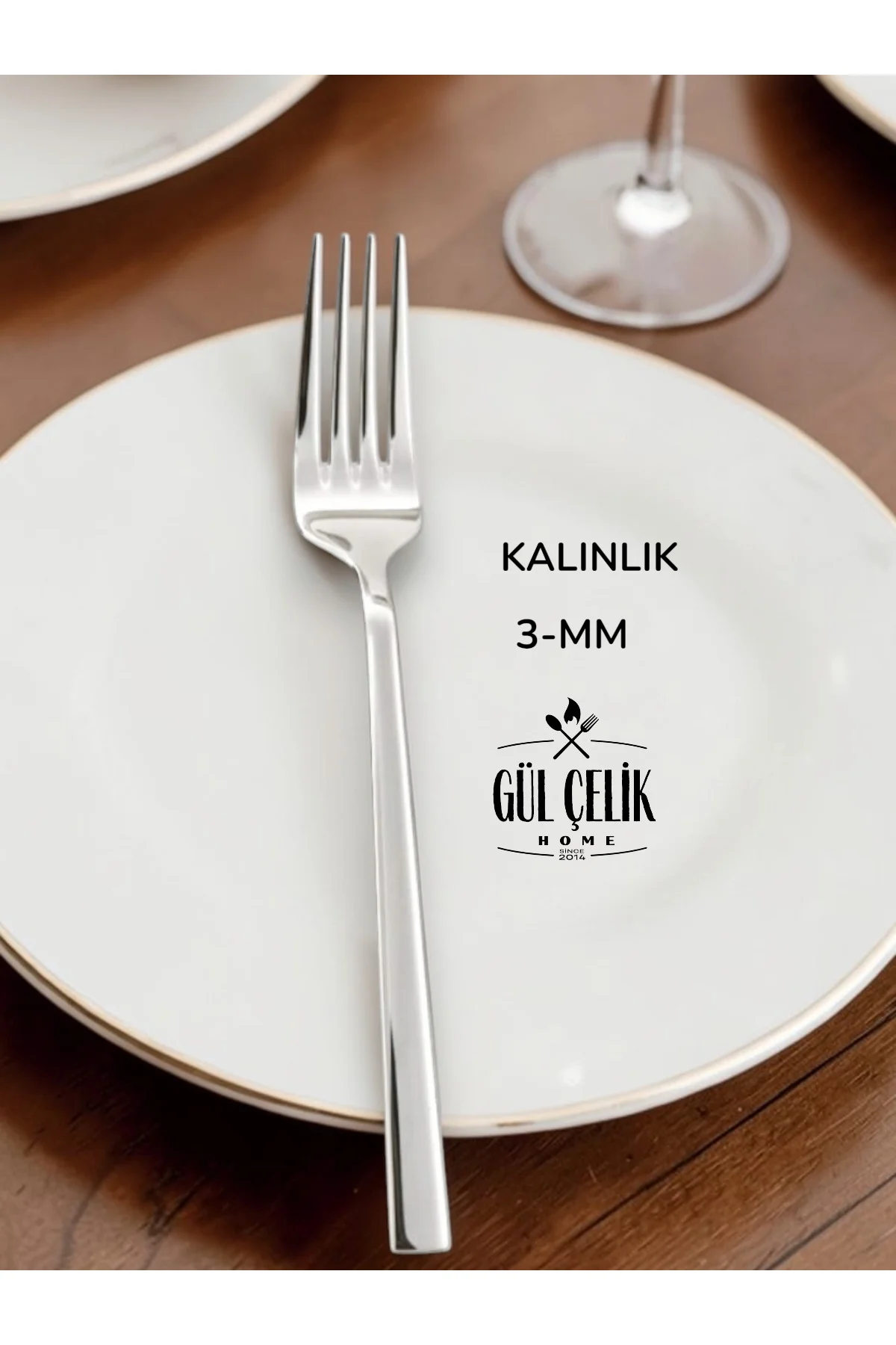 60 Parça 12 Kişilik Düz Sade Model Çatal Kaşık Seti 304 Çelik 18/