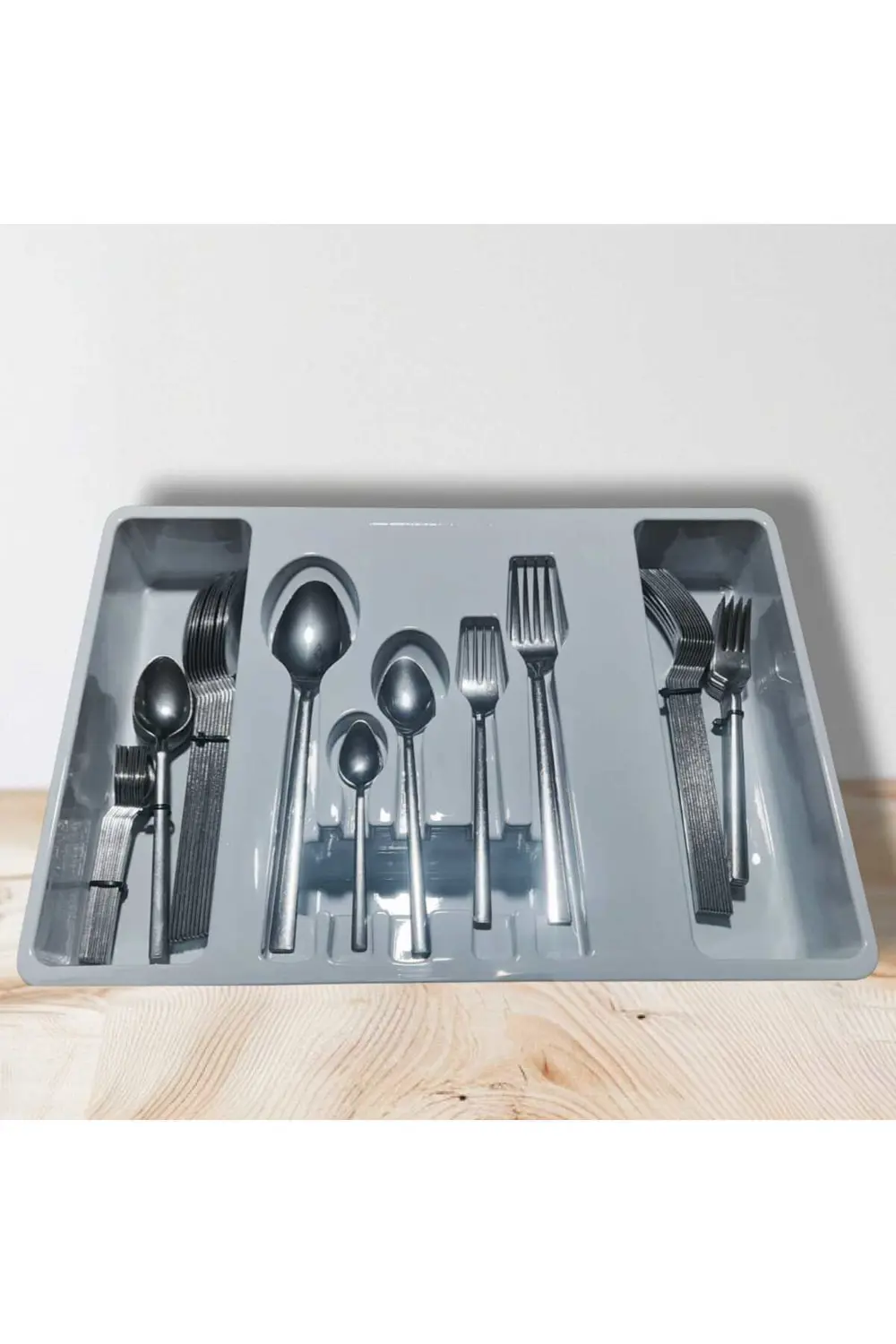 60 Parça 12 Kişilik Çatal Kaşık Seti Sade Model 18/0 Kalite Kutul