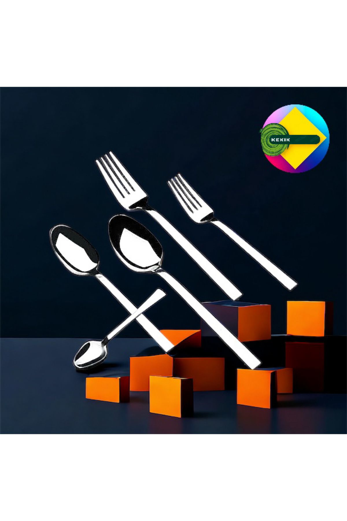 Kekikdükkan 60 Parça Çubuk Model Çatal Kaşık Seti
