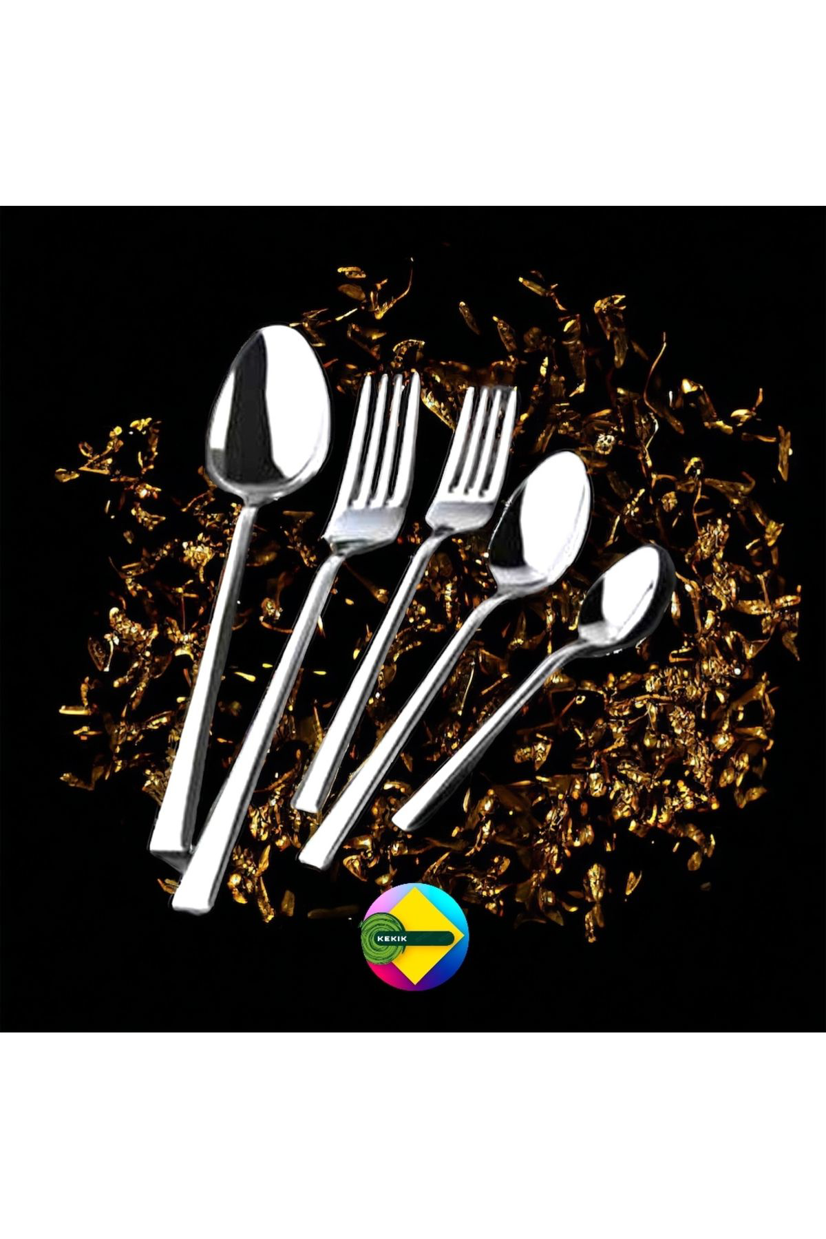 Kekikdükkan 60 Parça Çubuk Model Çatal Kaşık Seti