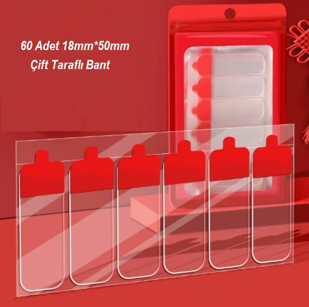 60 Parça Kolay Açılır Güçlü Çift Taraflı Bant 18mm*50mm (4741) 60 Parça Kolay Açılır Güçlü Çift Taraflı Bant 18mm*50mm (4741)