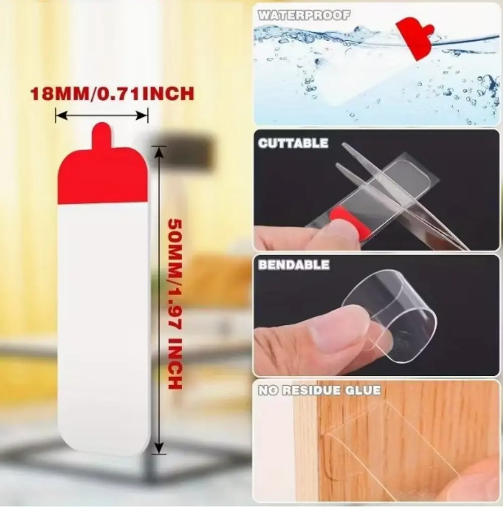 60 Parça Kolay Açılır Güçlü Çift Taraflı Bant 18mm*50mm 60 Parça Kolay Açılır Güçlü Çift Taraflı Bant 18mm*50mm