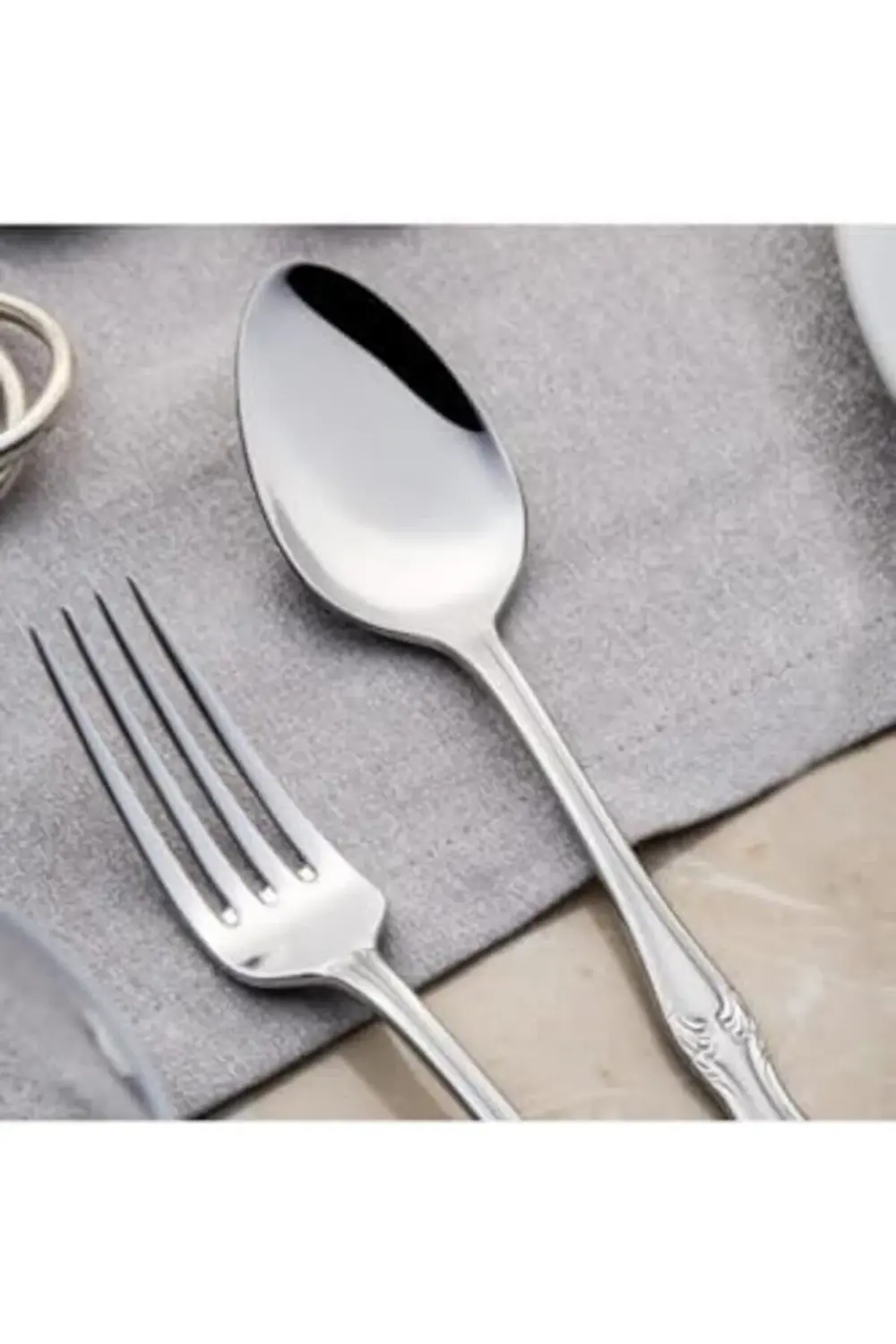 > 60 Parça Sade Çatal Kaşık Seti 12 Kişilik Bıçaksız Set 395519