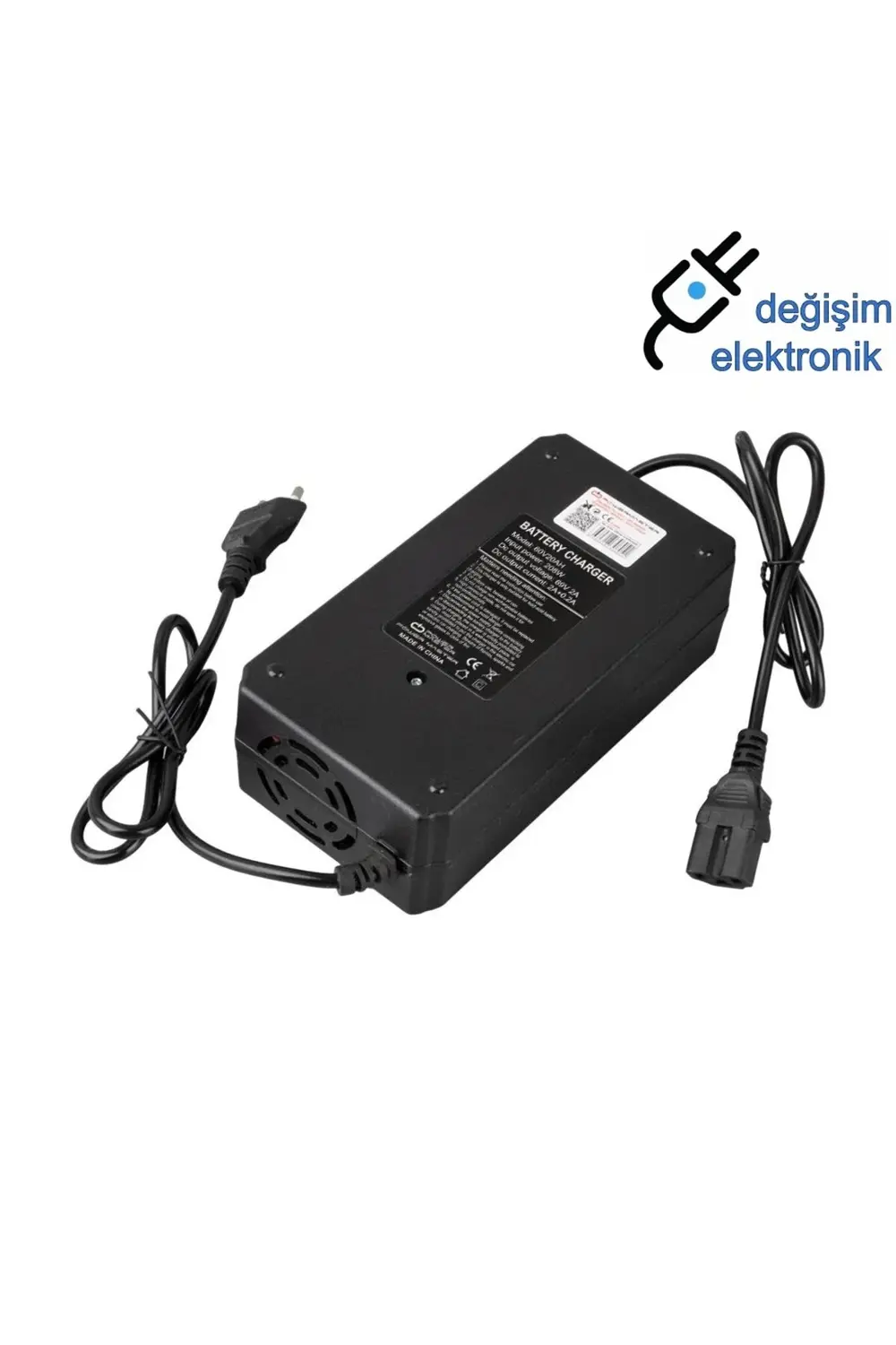 60 Volt 20 Amper C16 Erkek Uçlu Elektrikli Bisiklet Şarj Cihazı