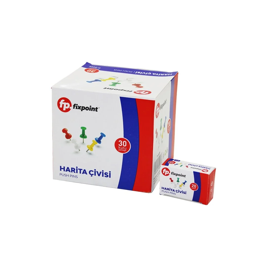 600 Adet Harita Çivisi Renkli = 20pcs X 30 Bx40 Fiyatı, Yorumları ve Özellikleri