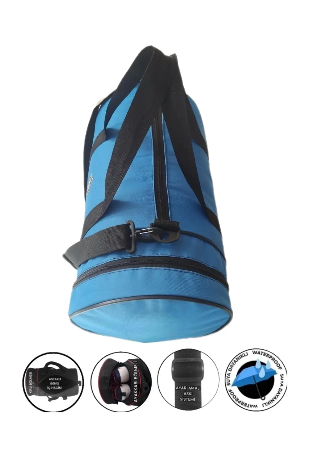 600 Denye Silindir Spor Çantası