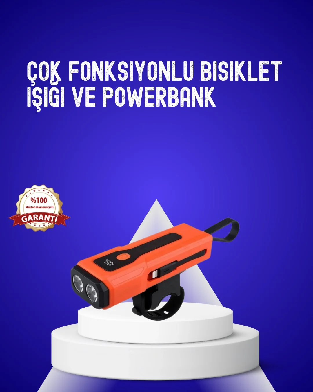 600 Lümen Şarjlı Bisiklet Farı COB Yan Çakar Acil Durum Fiyatı, Yorumları ve Özellikleri