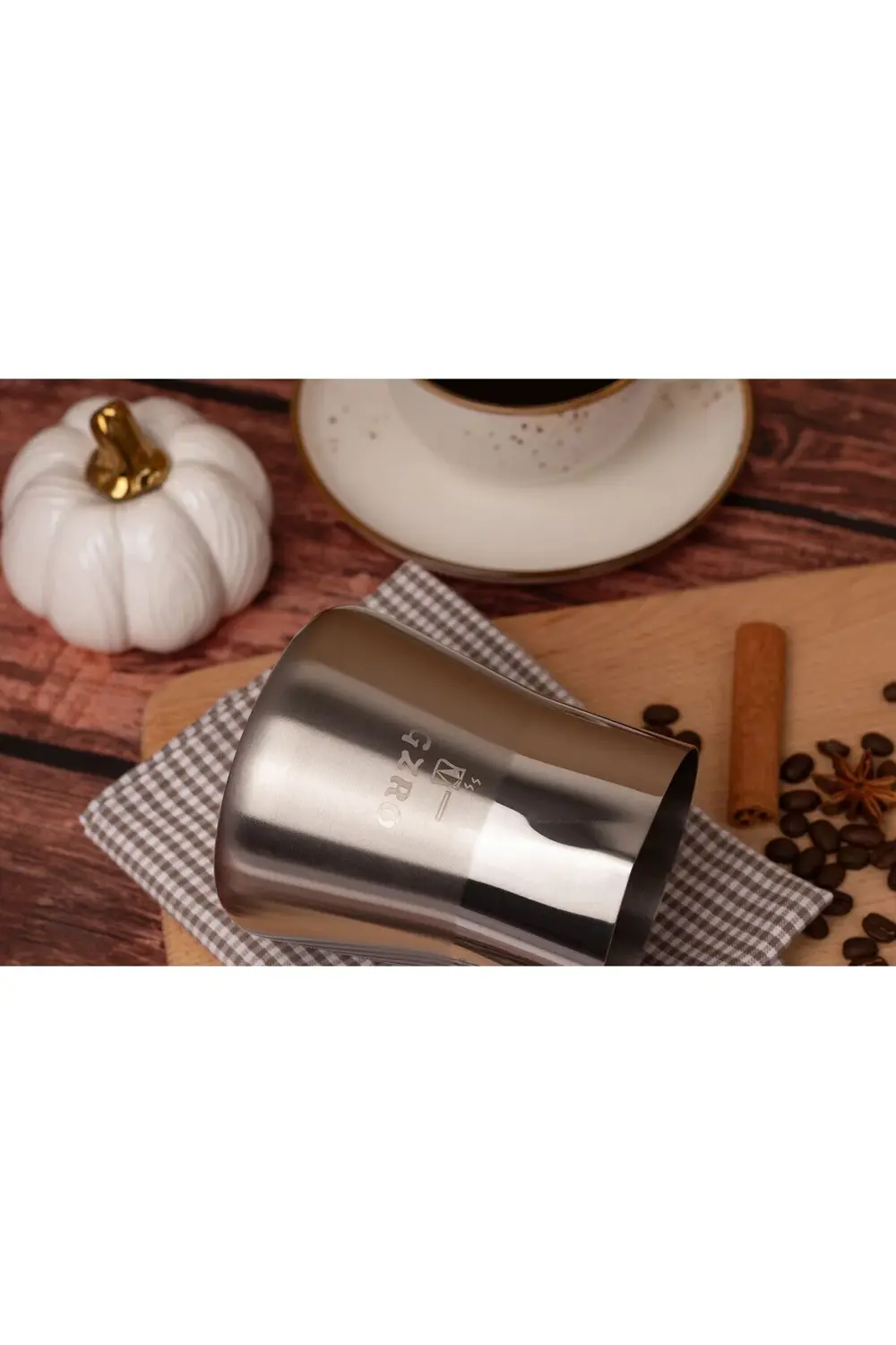 600 ml Gümüş kulplu KONİK Çelik Cezve Sütlük 1178227