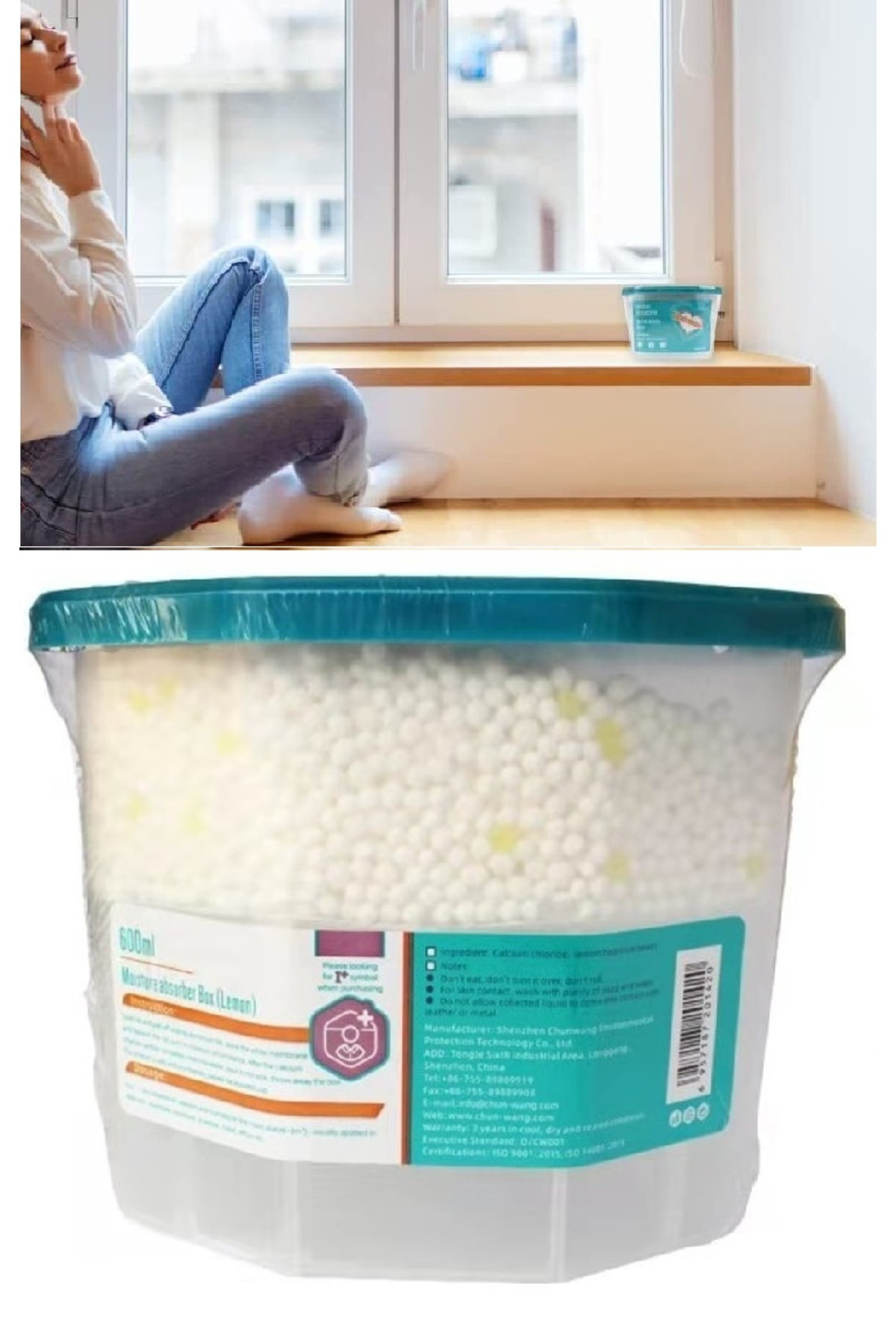 Ozcmax 600 Ml Nem Alıcı Rutubet Giderici Aparat - Limonlu Mutfak Salon B