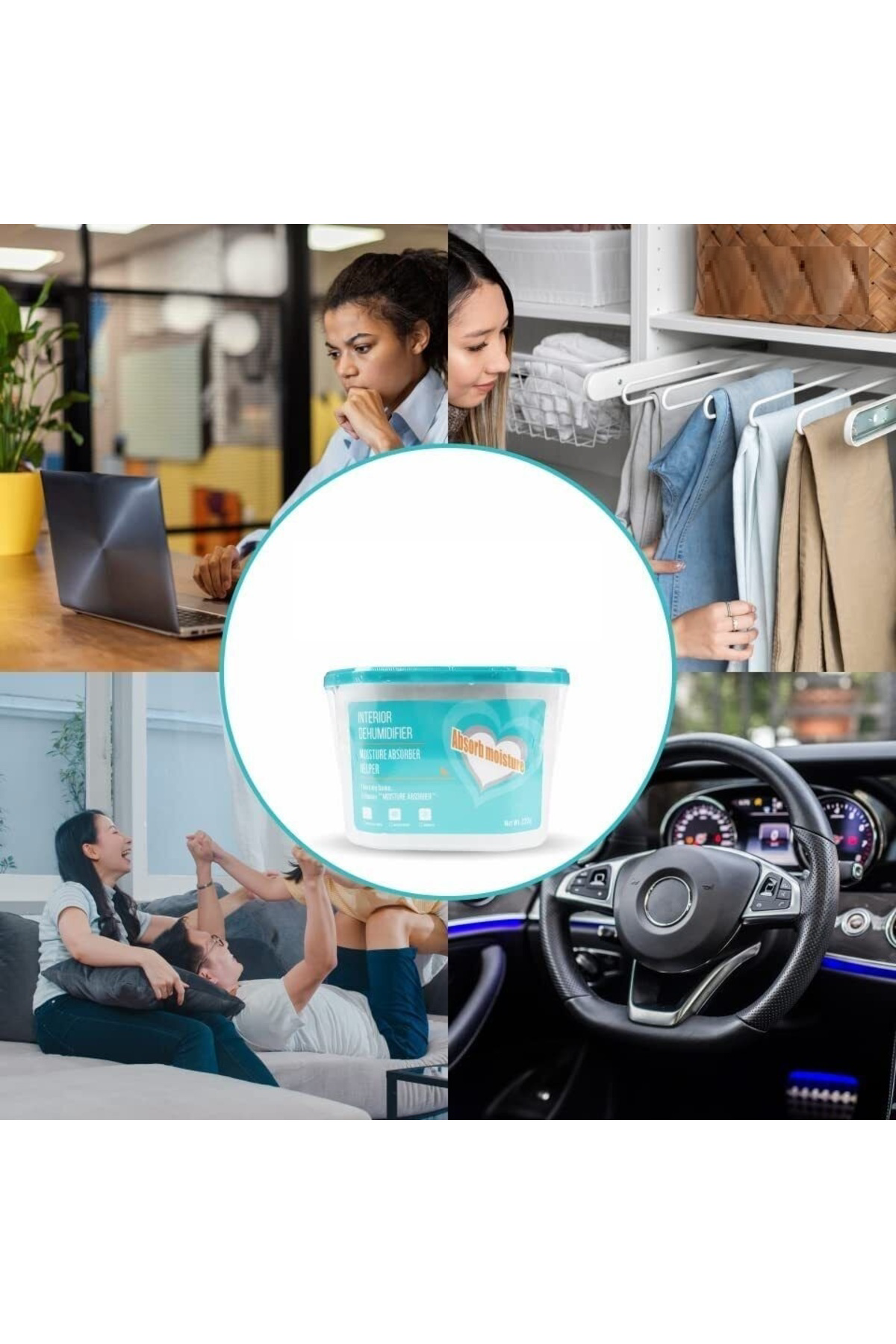 Ozcmax 600 Ml Nem Alıcı Rutubet Giderici Aparat - Limonlu Mutfak Salon B