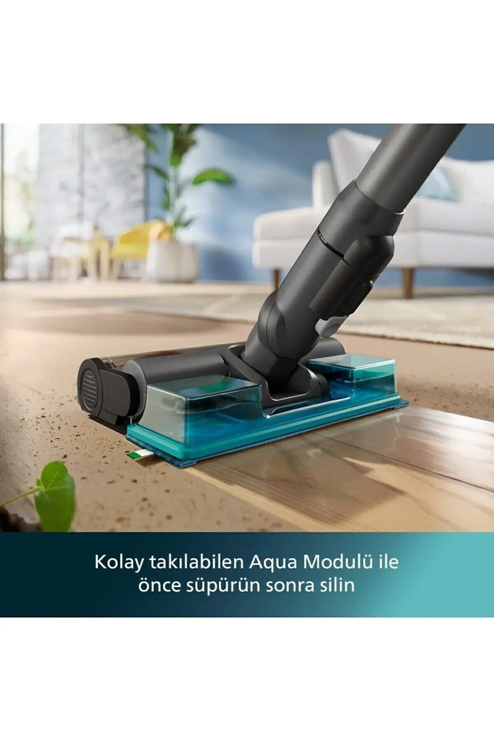 Philips 6000 Serisi Dijital Ekran Dikey Süpürge- İslak & Kuru Süpürme Zem