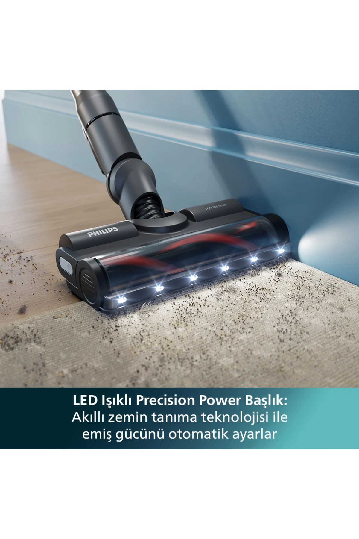 6000 Serisi Kablosuz Dikey Süpürge, PowerCyclone 11, Aqua Modül ile Kolay Mop, TriActive, XC6557/01 6000 Serisi Kablosuz Dikey Süpürge, PowerCyclone 11, Aqua Modül ile Kolay Mop, TriActive, XC6557/01