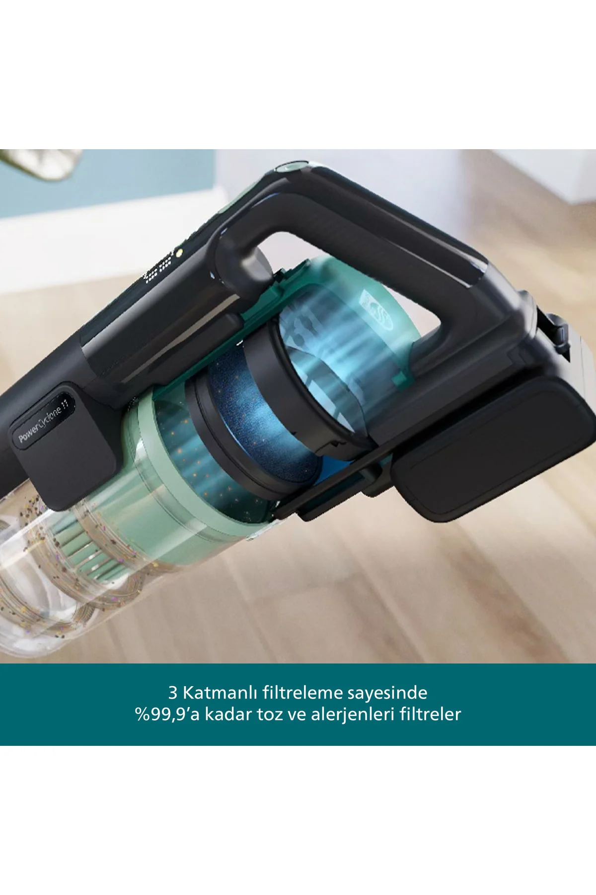 6000 Serisi Kablosuz Dik Süpürge, 25.2 V, PowerCyclone 11, TriActive LED başlık, XC6453/10
