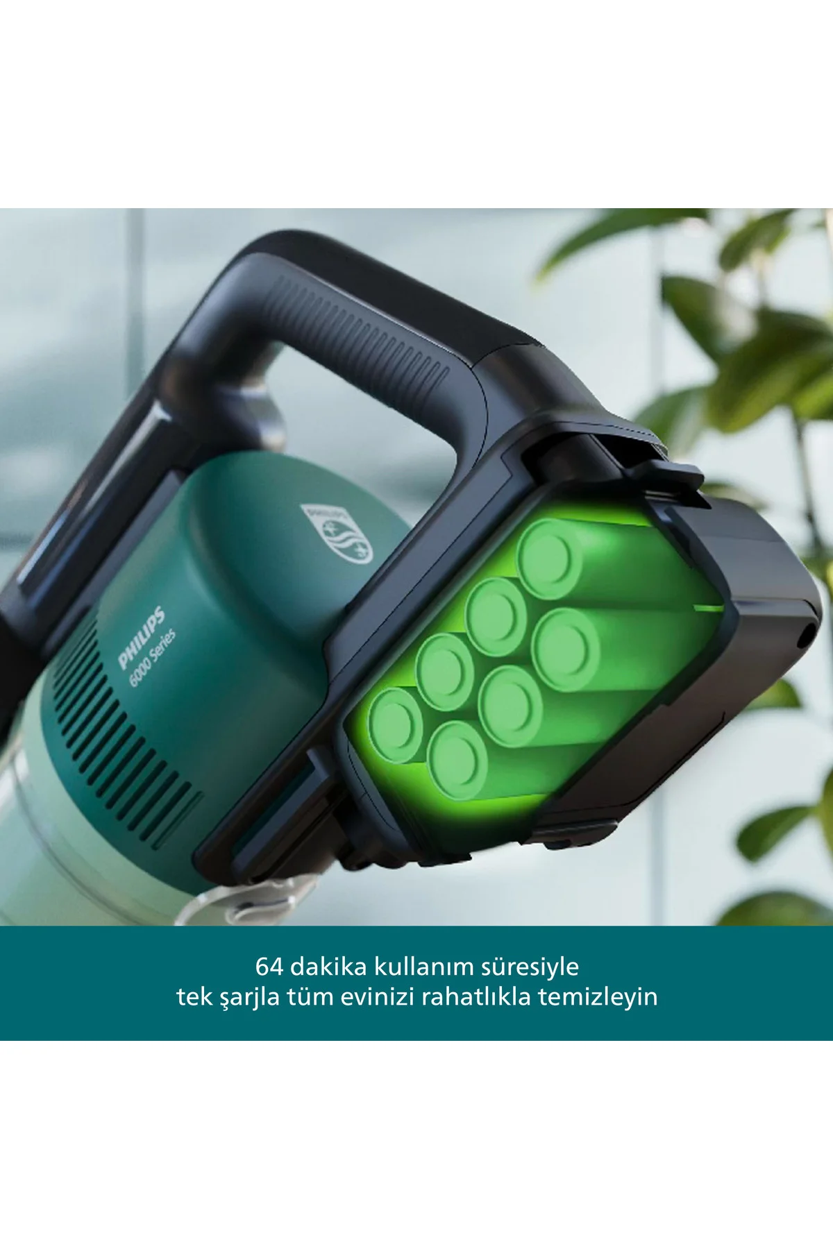 6000 Serisi Kablosuz Dik Süpürge, 25.2 V, PowerCyclone 11, TriActive LED başlık, XC6453/10