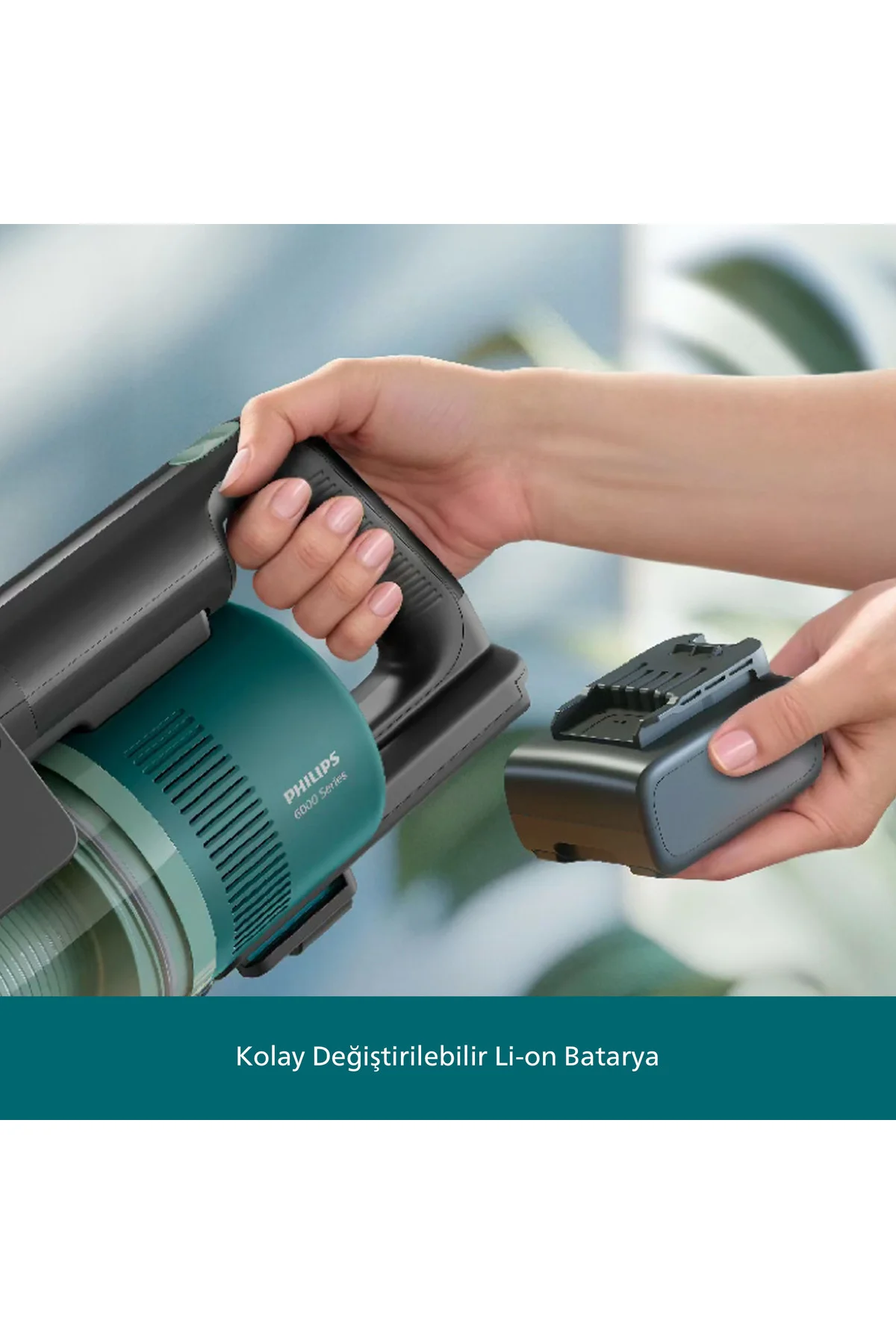 6000 Serisi Kablosuz Dik Süpürge, 25.2 V, PowerCyclone 11, TriActive LED başlık, XC6453/10