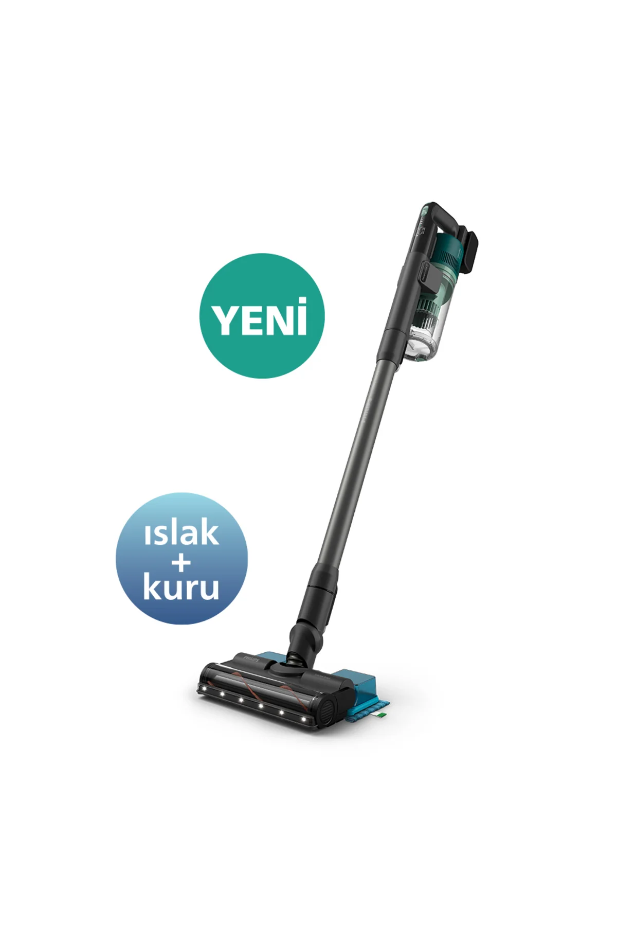 6000 Serisi Kablosuz Dikey Süpürge, PowerCyclone 11, Aqua Modül ile Kolay Mop, TriActive, XC6557/01 6000 Serisi Kablosuz Dikey Süpürge, PowerCyclone 11, Aqua Modül ile Kolay Mop, TriActive, XC6557/01