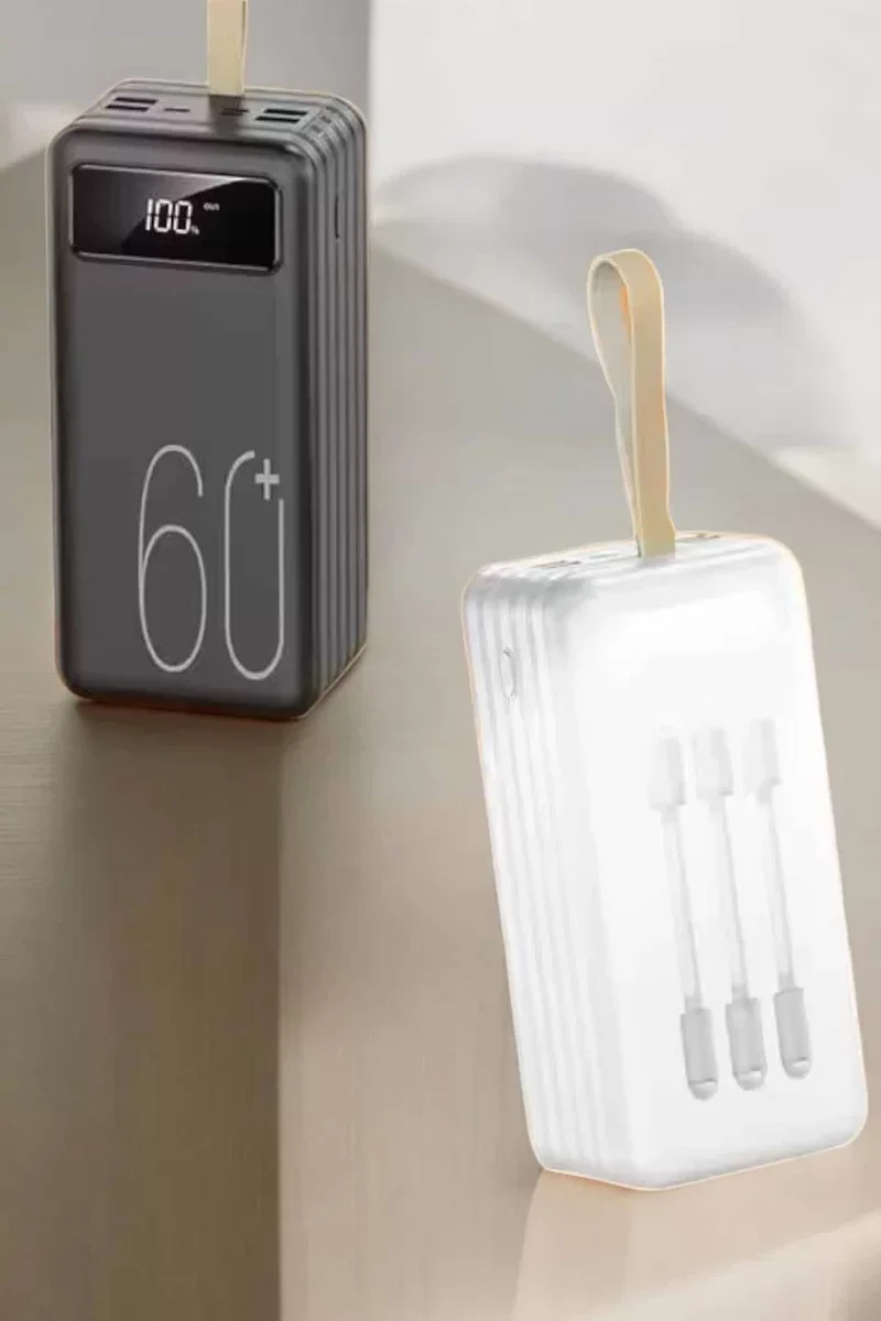 60.000 Mah 4 Çıkışlı Taşınabilir Powerbank - Dijital Göstergeli ve Uzun Süreli Şarj