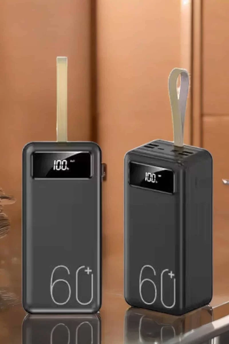 60.000 Mah 4 Çıkışlı Taşınabilir Powerbank - Dijital Göstergeli ve Uzun Süreli Şarj