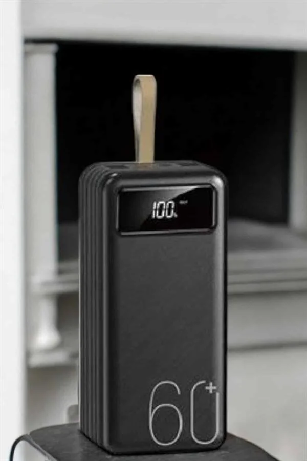 60.000 mAh 4 Portlu Powerbank - Uzun Şarj Süreli Dijital Göstergeli