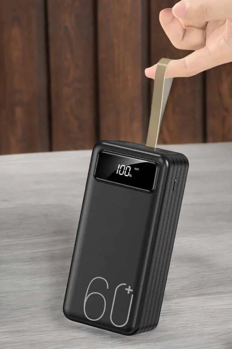 60.000 mAh Dijital Göstergeli 4 Portlu Powerbank - Taşınabilir Şarj Çözümü
