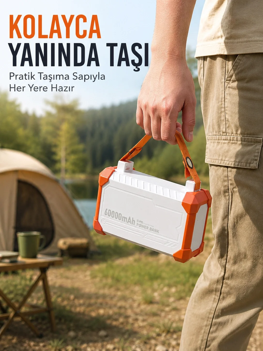 60000 mAh Yüksek Kapasiteli Powerbank 22.5W Hızlı Şarj 4 Entegre Kablolu Dijital Göstergeli Taşınabilir Şarj Cihazı Fiyatı, Yorumları ve Özellikleri